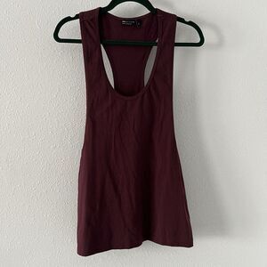 ASOS Muscle Tank Womens M Burgundy Gym Activewear Athleisure Top Workout Shirt
